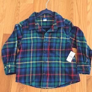 Plaid Kids Shirt - Blue, Green, Red